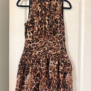 Express Leopard Print Dress in Brown and Black